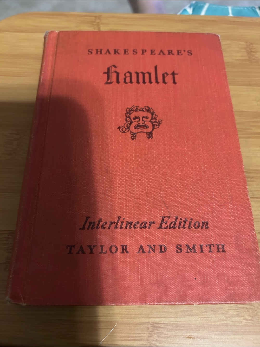 1926 rare hardback book: Shakespeare’s Hamlet interlinear edition.